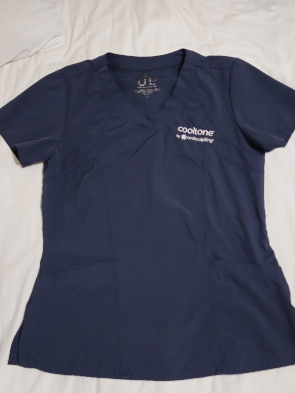 CoolTone by CoolSculpting Women's Steel V-Neck Scrub Set MEDIUM